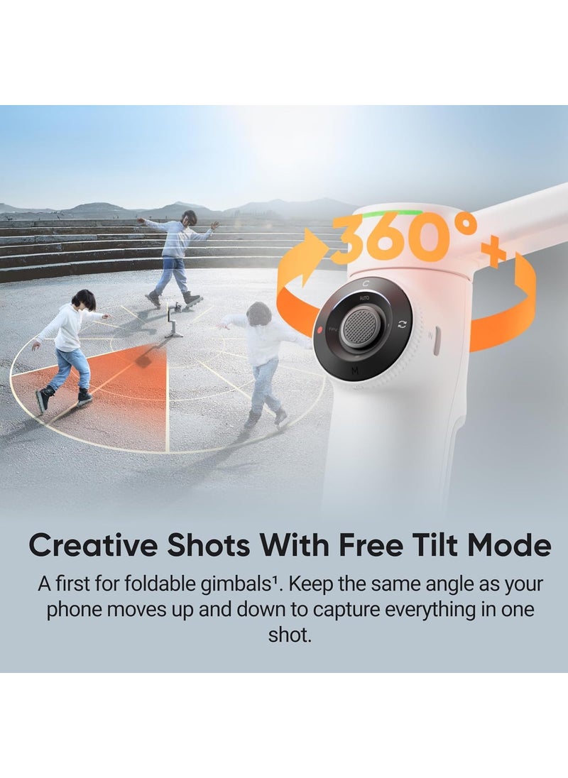 Insta360 Insta360 Flow 2 Pro Grey  AIPowered Smartphone Stabilizer Auto Tracking Phone Gimbal 200 App Tracking with Apple DockKit 3Axis Stabilization Builtin TripodSelfie Stick Portable  Foldable  - Image 5