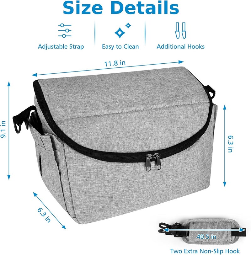 Accmor Universal Stroller Organizer  Large Capacity Stroller Bag with Shoulder Strap  Accessories for Uppababy Nuna Doona Britax - Image 3
