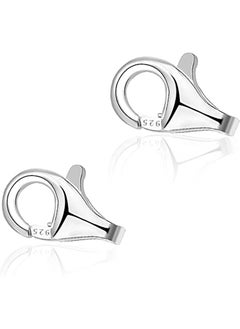Y&D Lobster Clasps, 925 Sterling Silver Clasps 9mm for Jewelry Making Findings, Curved Claw 10pcs  - Image 1