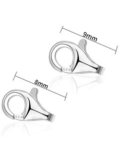 Y&D Lobster Clasps, 925 Sterling Silver Clasps 9mm for Jewelry Making Findings, Curved Claw 10pcs  - Image 3