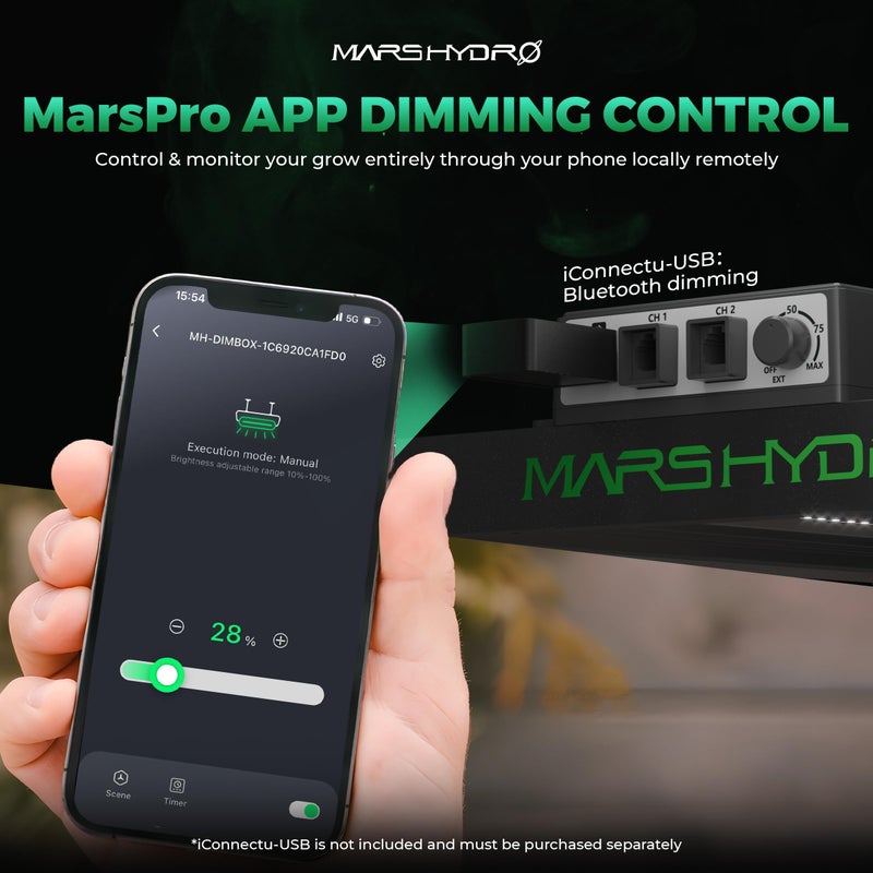 MARS HYDRO 2025 iConnectu Controller, for New Version FC & FC-E & SP3000 LED Grow Lights, Bluetooth USB Supports Smart Grow System Devices, WiFi App controllable, Expansion Port for RJ12 - Image 2