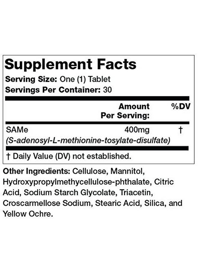 Olympian Labs Enteric Coated SAMe Gold | 400 mg per Serving | Vegan, Gluten Free, Soy Free | Mood and Joint Support - 30 Enteric Coated Tablets - Image 2