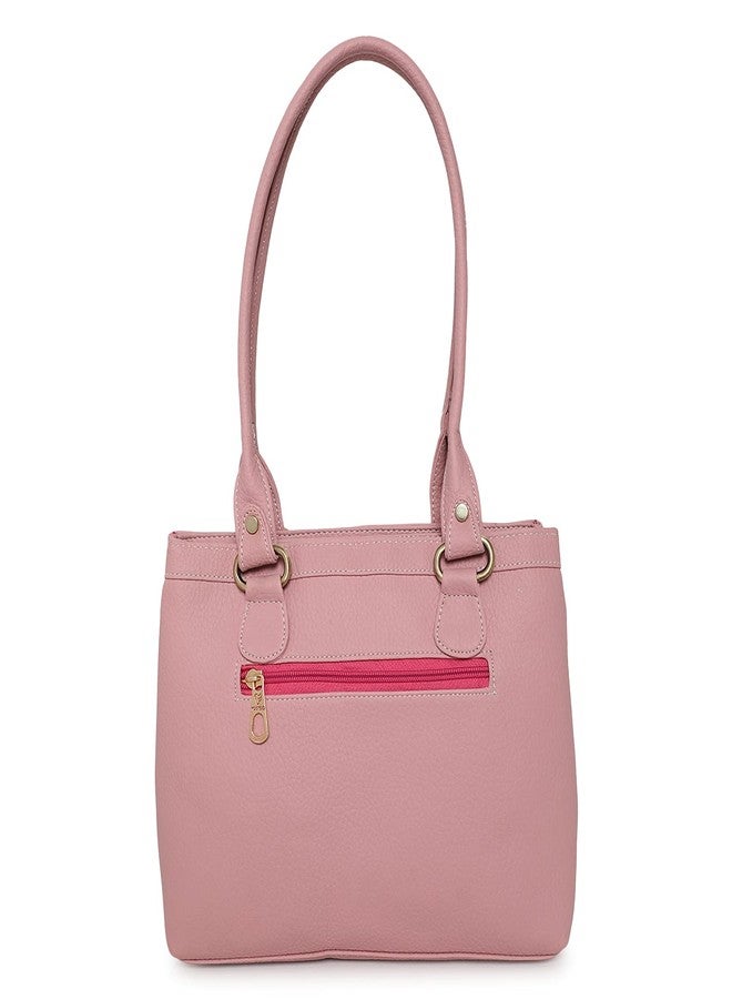 Fostelo Women's Hynes Satchel Tote Handbag for Women | Tote Bag for Work | Ladies Purse | Stylish Shoulder Bag | Gift For Women (Pink1) - Image 4