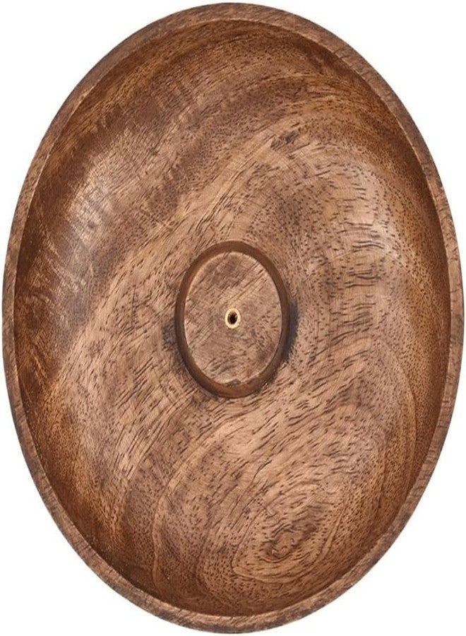 Kundi Premium Incense Stick Holder Bowl | Wooden Ash Catcher Bowl for Puja, Meditation, Aromatherapy & Relaxation | 5 x 5 Inch - Image 5