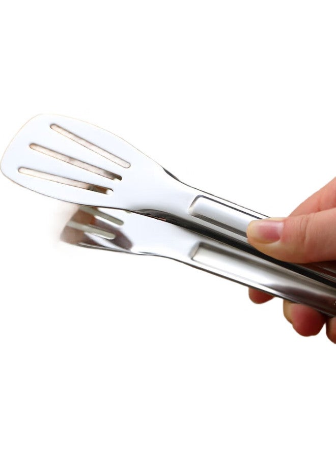 Onlycook 304 Stainless Steel Multifunctional Tongs, Steak Tongs, Barbecue Tongs, Food And Bread Tongs, Extended And Thickened, Heat-Resistant Tongs - Image 2