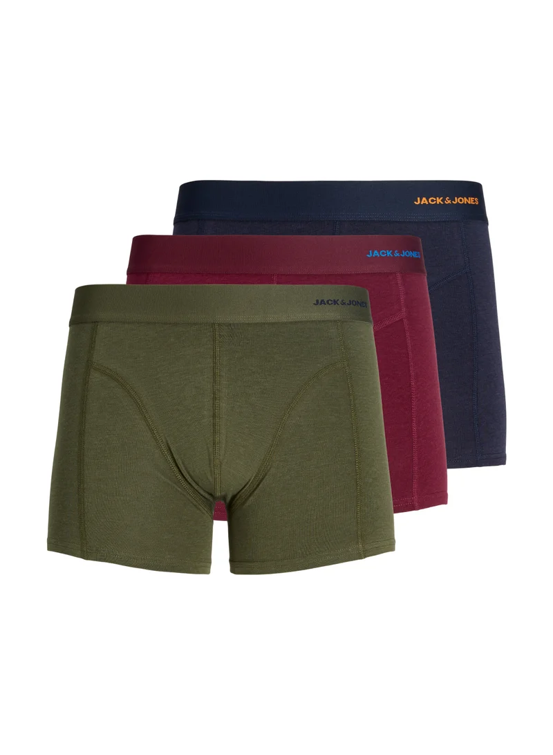 جاك اند جونز 3 Pack Logo Band Trunks