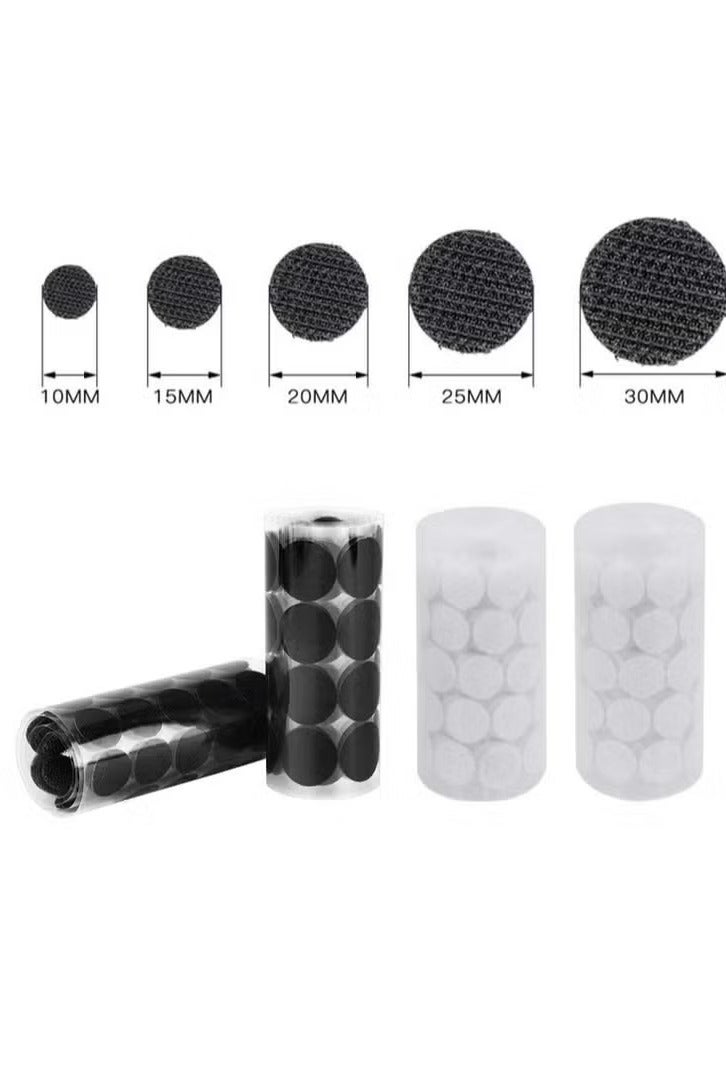 adhesive dots, coin dots with adhesive backing, hook and loop velcro round pads, 20mm diameter, strong waterproof dots, dots with adhesive, suitable for home office school 100 pieces white (50 pairs) - Image 2