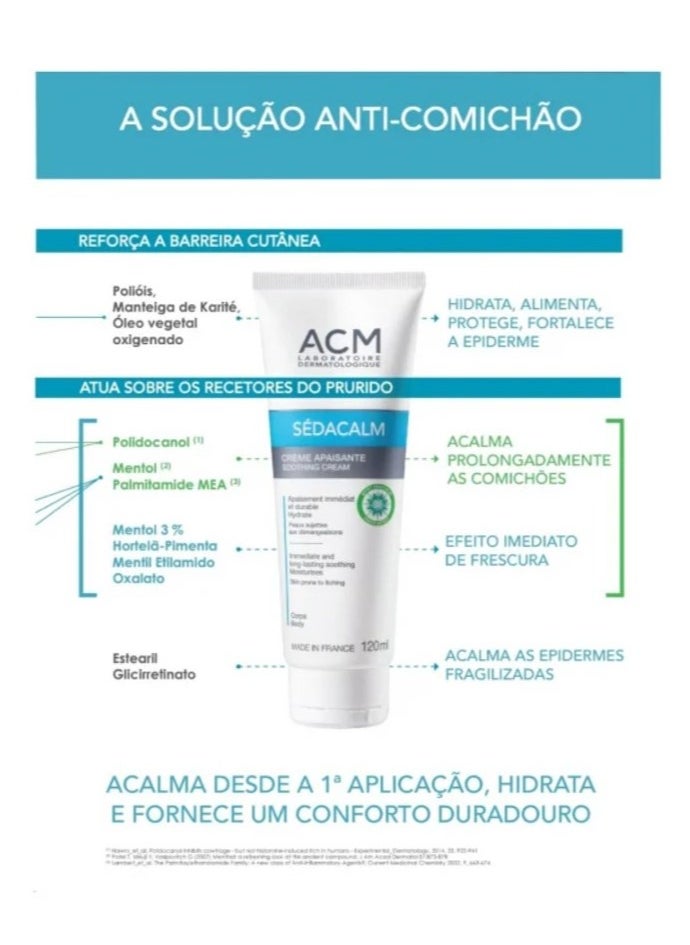 ACM Sedacalm moisturizing cream for dry and itchy skin 120ml  - Image 2