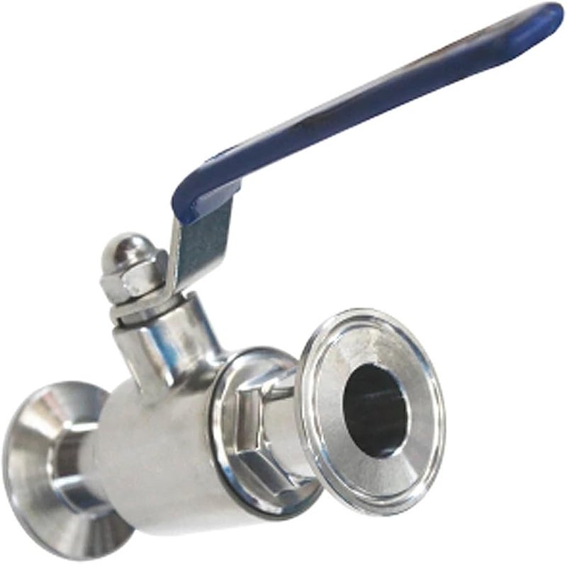 25 مم 304 صمام كرة صحي من الفولاذ المقاوم للصدأ قطعتين نوع فيرول مشبك ثلاثي - Image 3