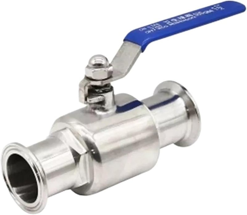 25 مم 304 صمام كرة صحي من الفولاذ المقاوم للصدأ قطعتين نوع فيرول مشبك ثلاثي - Image 1