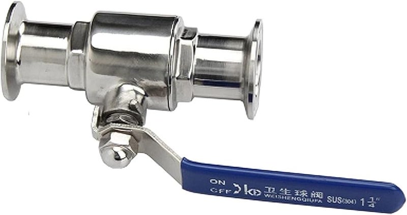 25 مم 304 صمام كرة صحي من الفولاذ المقاوم للصدأ قطعتين نوع فيرول مشبك ثلاثي - Image 4