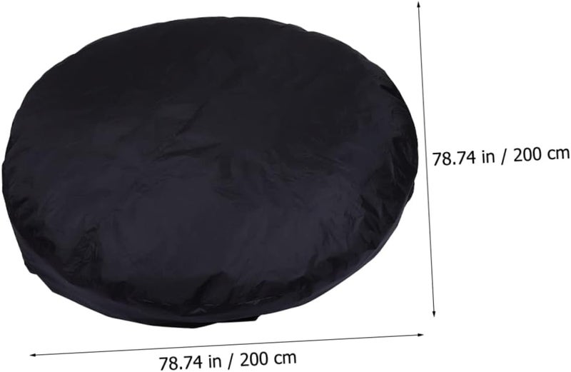 Outanaya Outdoor Bathtub Cover Heavy Duty Multi-Function Pool and Bath Cover for Garden Use Black Protects Against Rain Leaves and Debris - Image 3