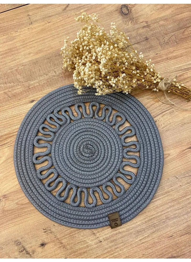 BDZ Deri BDZ Leather Wicker Jute Presentation Plate Mat American Service