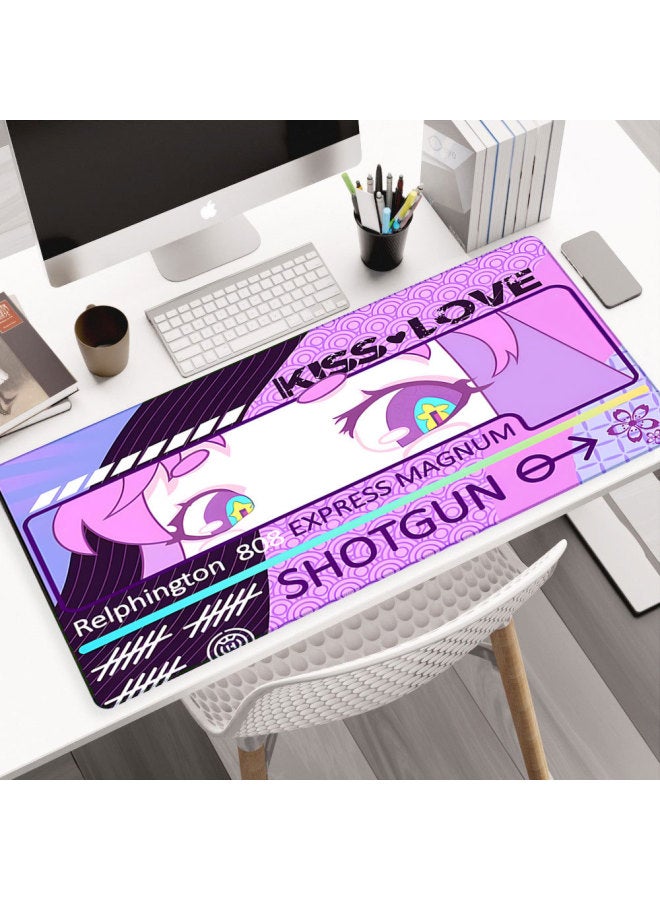Printing Set Csgo Mouse Pad Oversized E-sports Game Dedicated Desktop Pad Thin Surface Lock Edge Covered Thickened Keyboard Pad-Color:180*220*2-Pattern:Kiss Purple-1 - Image 1
