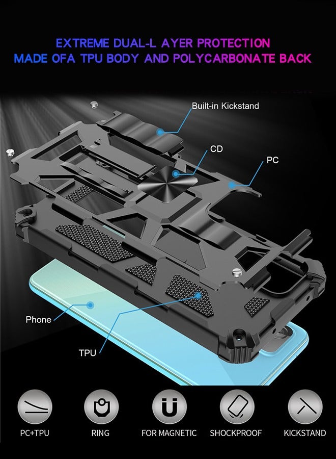 GROIC Designed for Samsung Galaxy S23 Ultra 6.8" Durable Anti-Drop Mobile Phone Case, Built-in Kickstand Compatible with Magnetic Car Mount, Anti-Scratch Protective Heat Dissipation Cover - Image 3