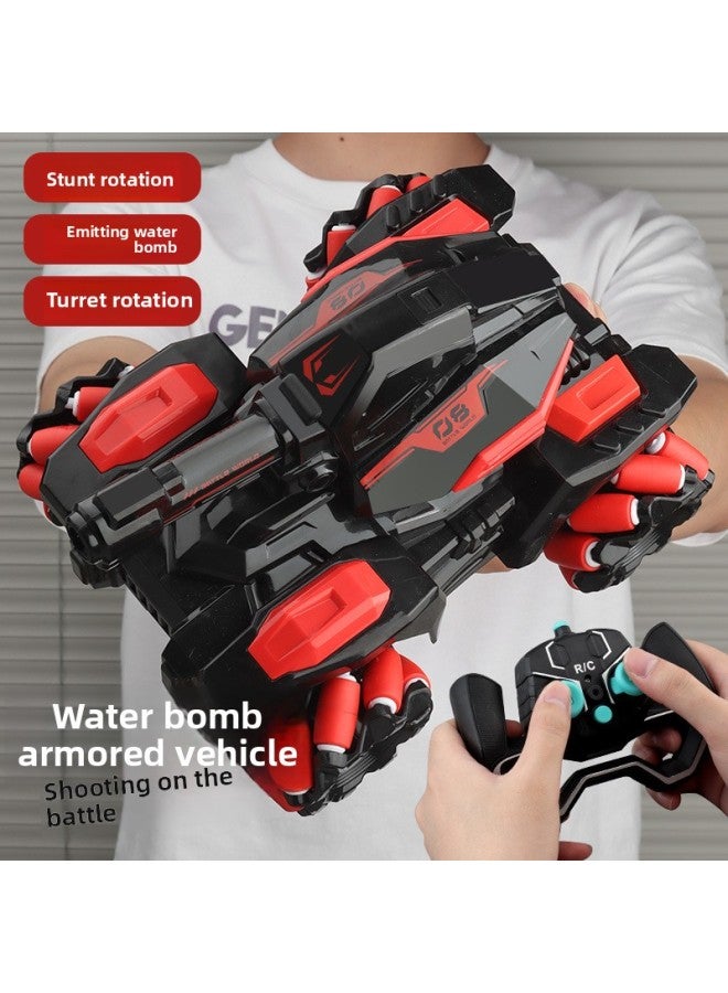 Children's Remote Control Water Bomb Car Electric Four-Wheel Drive Off-Road Gesture Sensor Can Fire And Launch Tank Toy Car For Boys-Color:Remote Control Off-road Vehicle (green)-Proportion:# Exquisite Gift Box