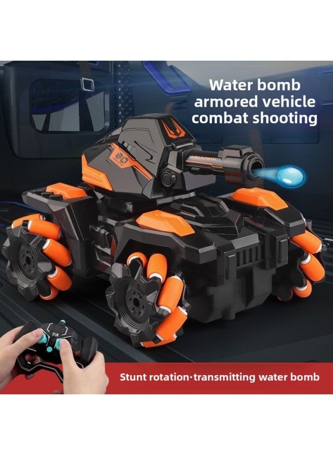 Children's Remote Control Water Bomb Car Electric Four-Wheel Drive Off-Road Gesture Sensor Can Fire And Launch Tank Toy Car For Boys-Color:Remote Control Off-road Vehicle (green)-Proportion:# Exquisite Gift Box