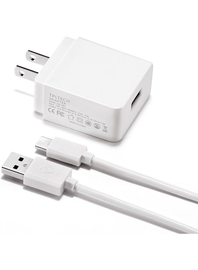 Quick Charge 3.0 USB Wall Charger – Fast Charging AC Power Supply Adapter, Portable Dual Port USB Plug Compatible with Android, iPhone, Samsung Galaxy, LG, Tablets & More - Image 1