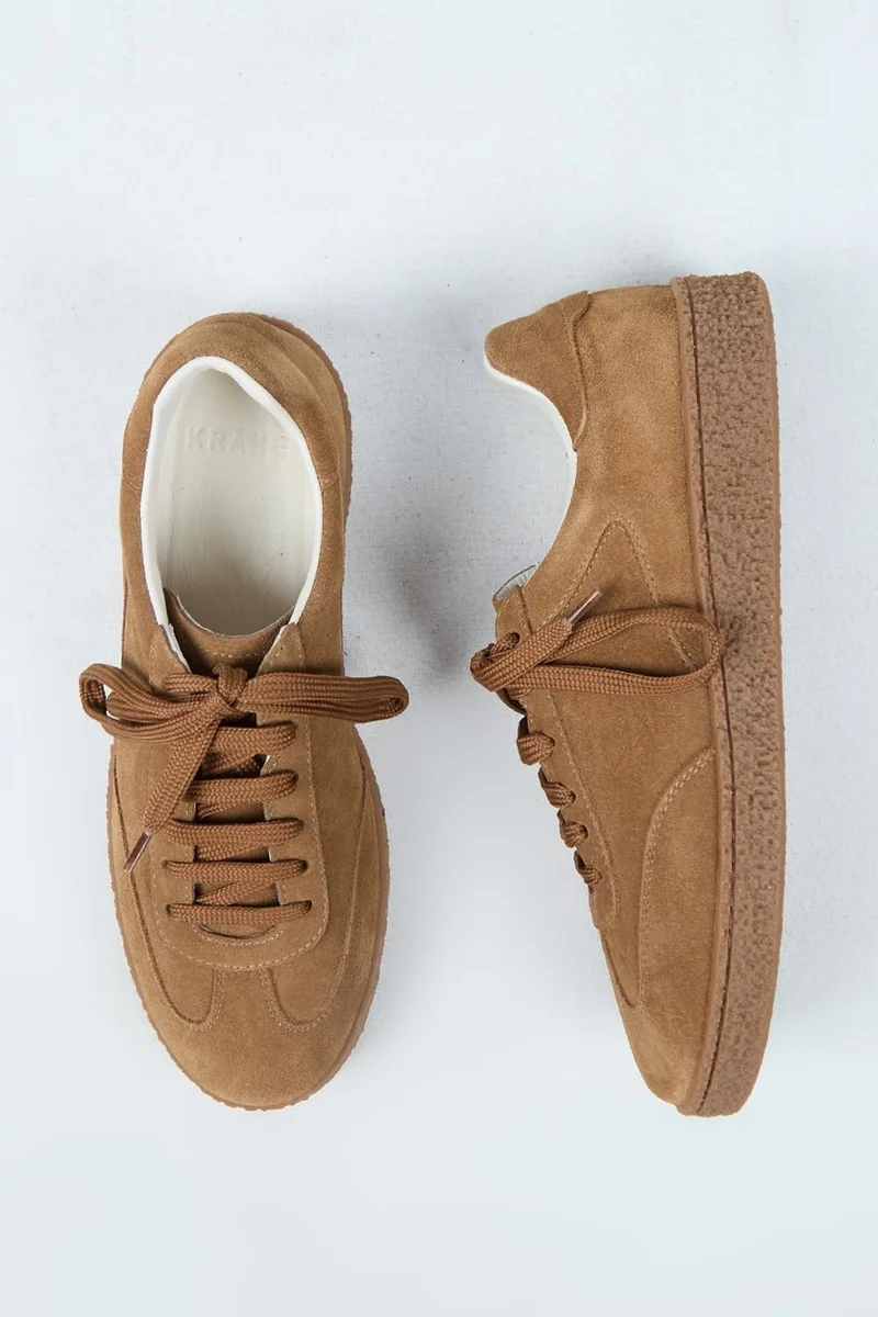 Krahe Krahe Palminteri Men's Genuine Leather Lace-up Sand Sneakers