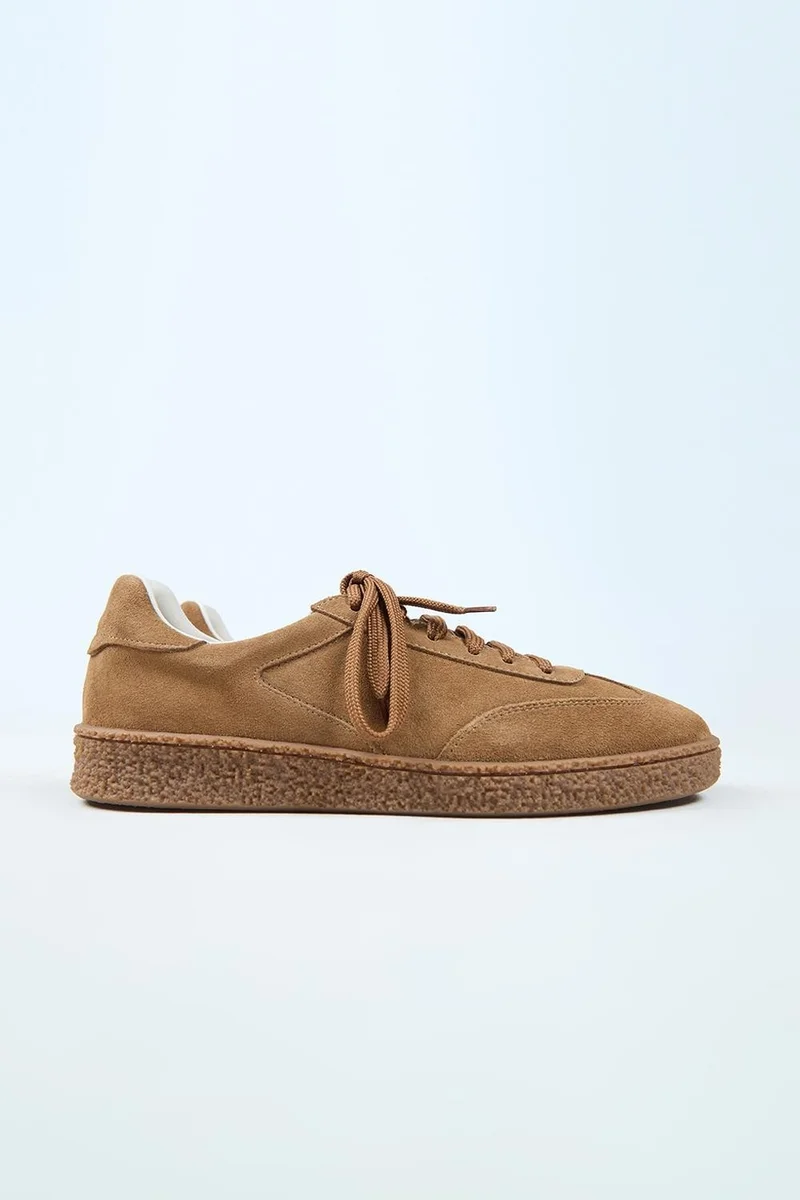 Krahe Krahe Palminteri Men's Genuine Leather Lace-up Sand Sneakers