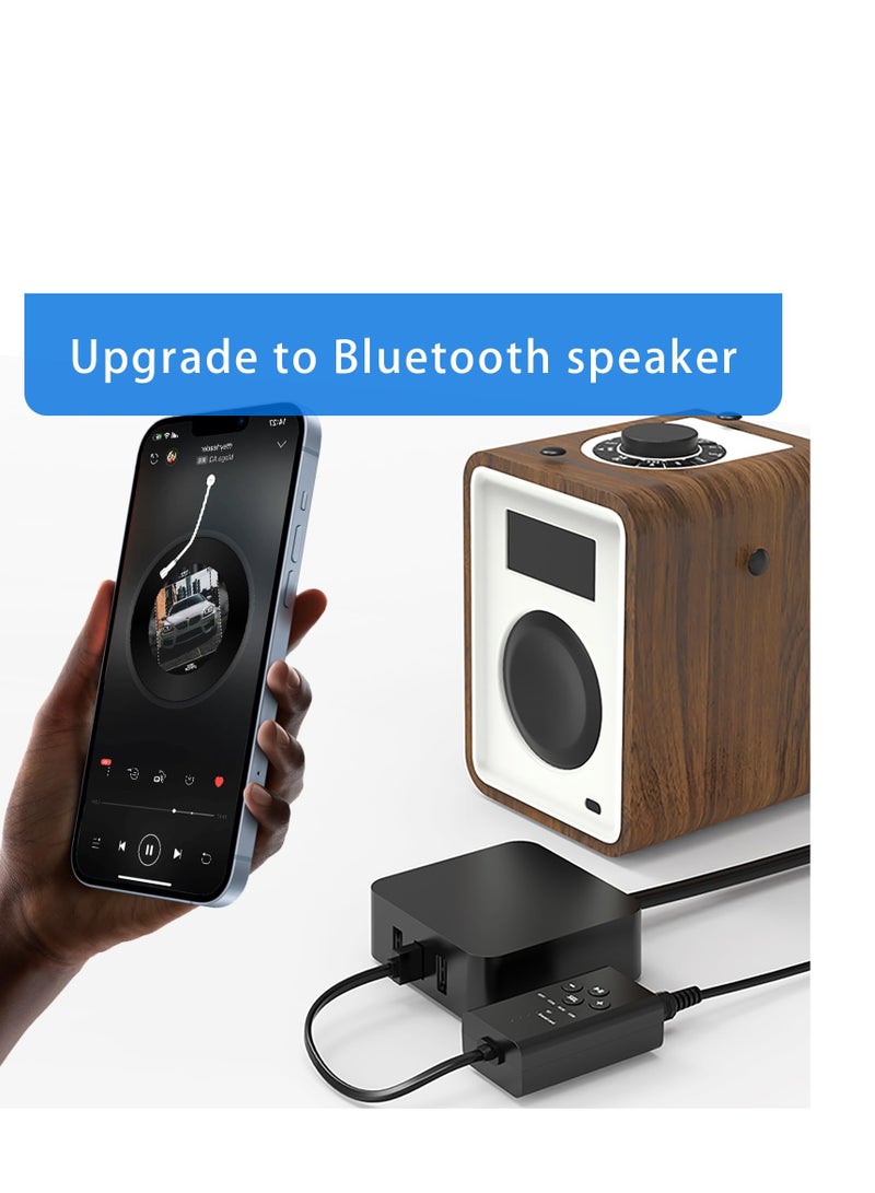 SYOSI محول صوت رقمي، USB وبلوتوث 5.2 إلى TOSLINK بصري/محوري ومحول صوت AUX 3.5 مم، للتلفزيون، PS5، PS4، الكمبيوتر الشخصي، الكمبيوتر المحمول، الهاتف الذكي إلى صندوق الصوت، مكبر الصوت أو المسرح المنزلي - Image 3