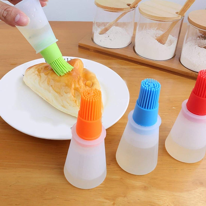 FERRON FERRON Silicon Oil Bottle Brush sauteing Baking or Grilling Frying BBQ Pen Cake Butter Bread Pastry Brush Bottle Cooking Oil Dispenser Kitchen Tools 1Pc  - Image 3