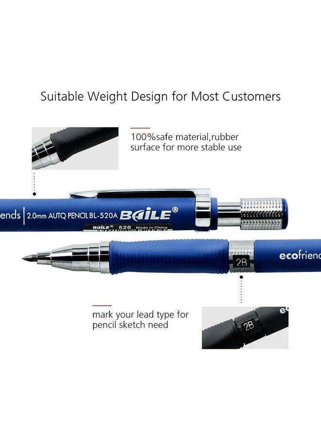 Baile - 2Mm Mechanical Pencils With Color Lead Refills For Art Sketching Carpenter Draft Drawing Writing Crafting - Image 1