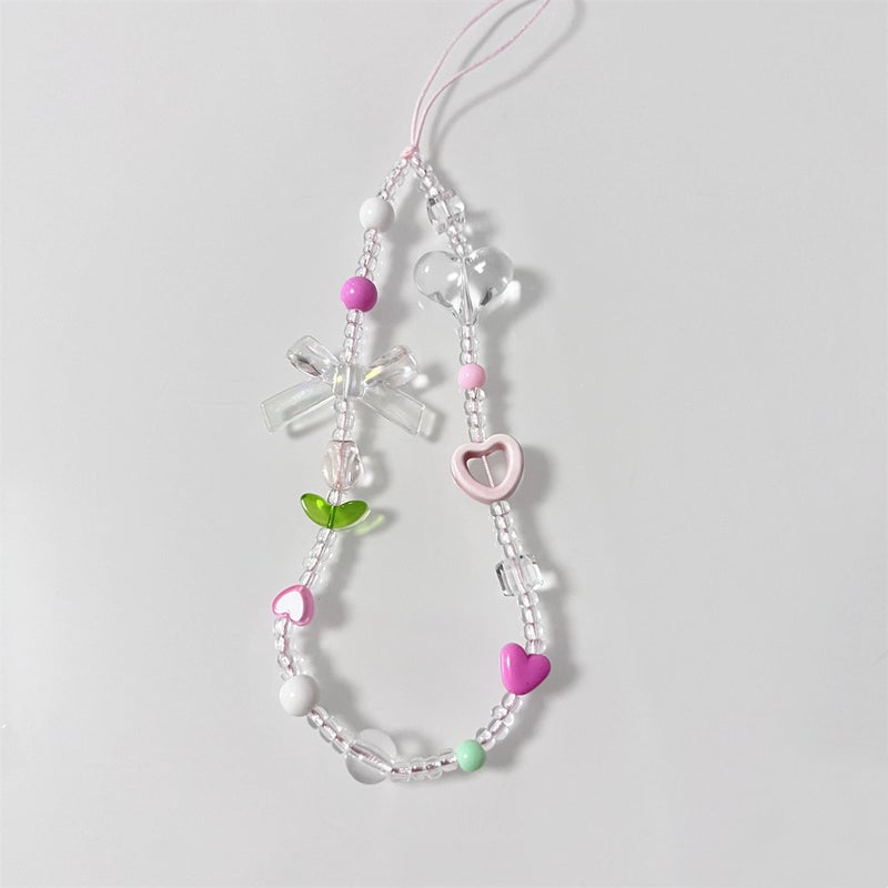 Ins Niche Love Green Leaf Bag Jewelry Anti-drop ccd Chain Universal U Disk Mobile Phone Lanyard Bag Pendant - Image 4