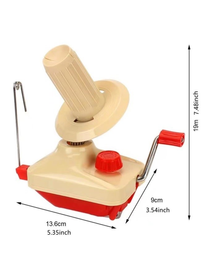 GEIWOGUO Yarn Winder Fiber Yarn String Ball Winder Holder Hand Operated (Red) - Image 2