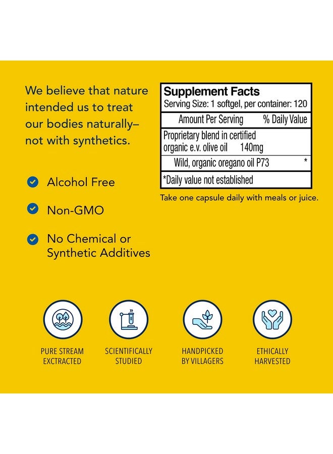 North American Herb & Spice Oreganol P73 120 Softgels Immune System Support Unprocessed Vegan Friendly Wild Oregano Mediterranean Source Nongmo 120 Servings - Image 5