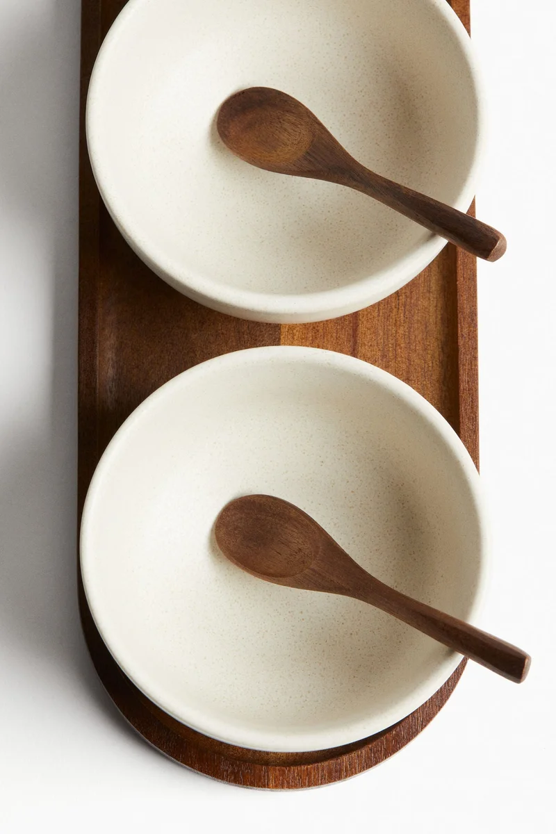 H&M 3-pack stoneware serving bowls
