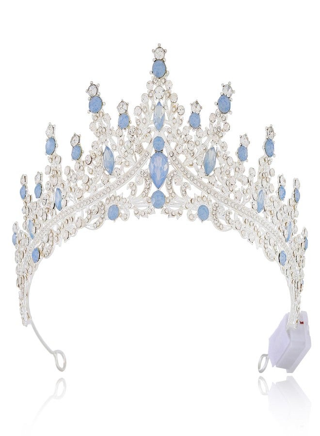Brishow Light Up Bridal Wedding Rhinestone Tiaras, Crystal Prom Peagant Crowns, Sparkly Homecoming Headband for Women (Silver-Opal) - Image 1
