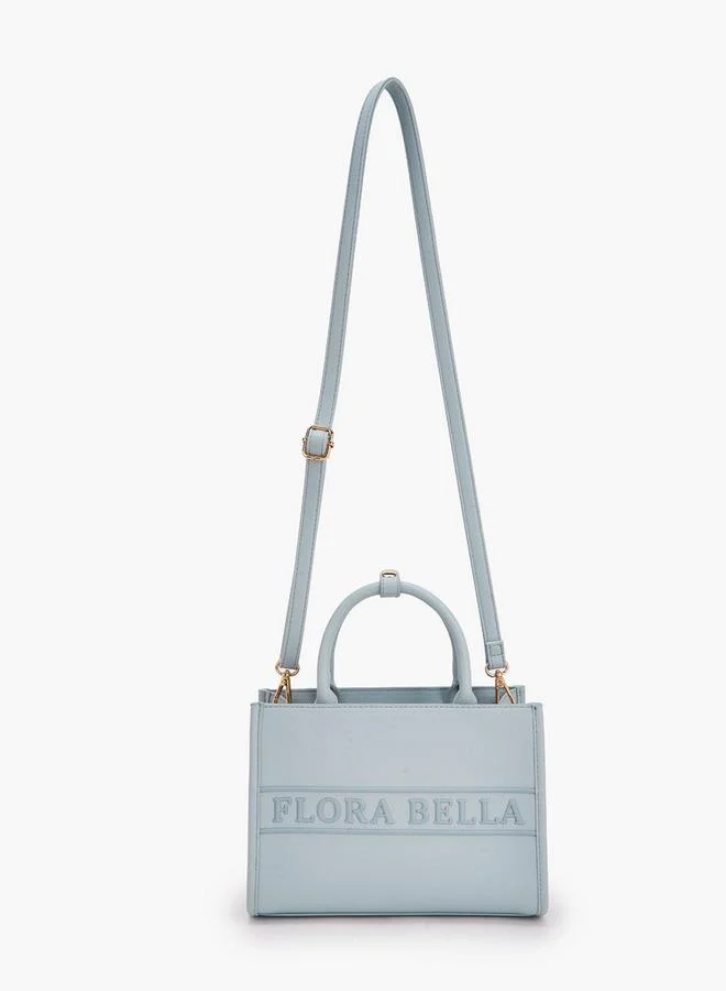 Flora Bella By Shoexpress Flora Bella Logo Embossed Tote Bag with Detachable Strap