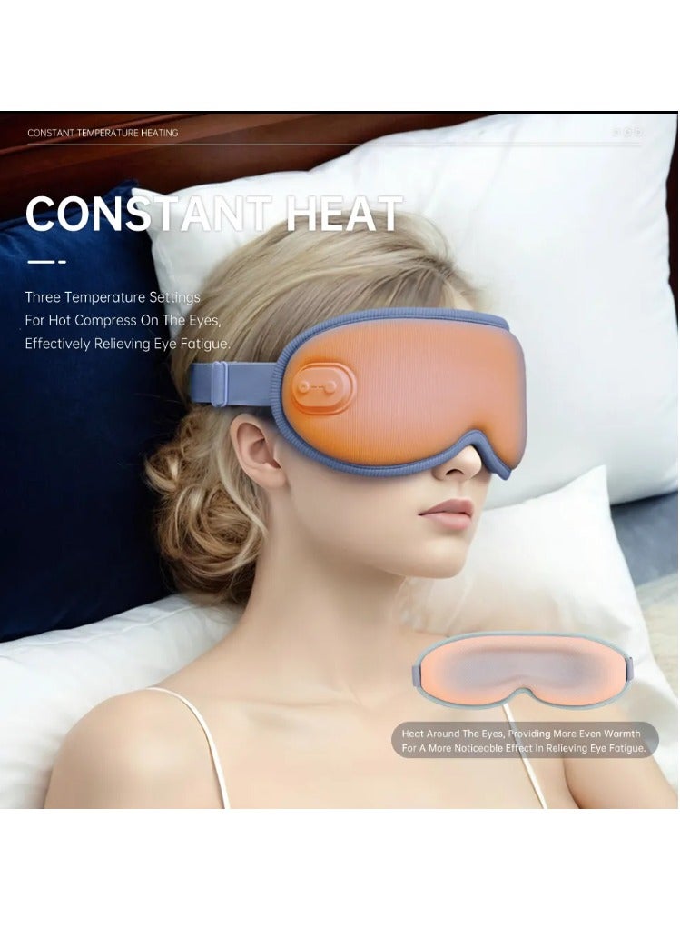 General 3D hot compress eye mask, sleep shading, no eye pressure, four seasons home massage, steam eye protection instrument (blue)  - Image 3