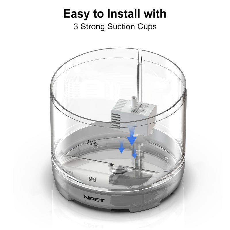 NPET Replacement Pump for Cat Water Fountain, Compatible with NPET WF050/WF020TP Pet Water Fountain - Image 4