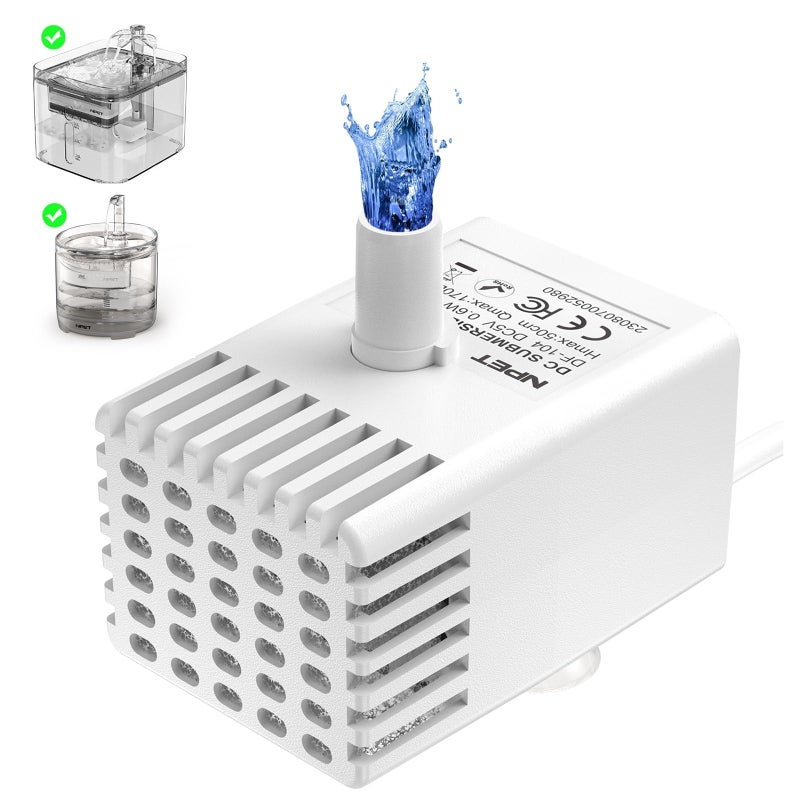 NPET Replacement Pump for Cat Water Fountain, Compatible with NPET WF050/WF020TP Pet Water Fountain - Image 1