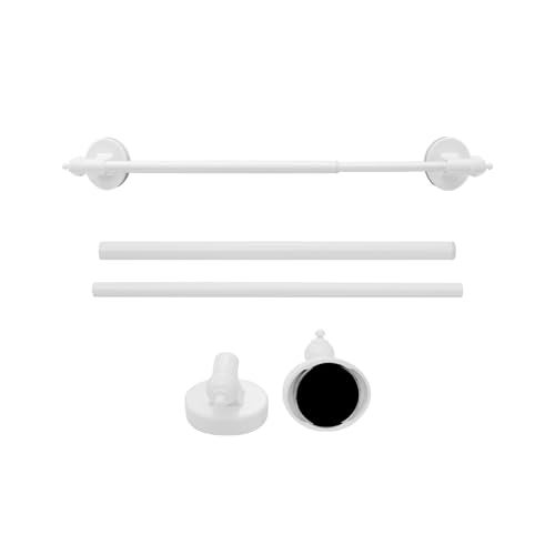 WL.Rocaille Magnetic Curtain Rods for Metal Doors and Window, Multi-Use Adjustable Appliances for Iron and Steel Place, Magnetic Towel Bar 9 to 16 Inch, 2 pack, White - Image 1
