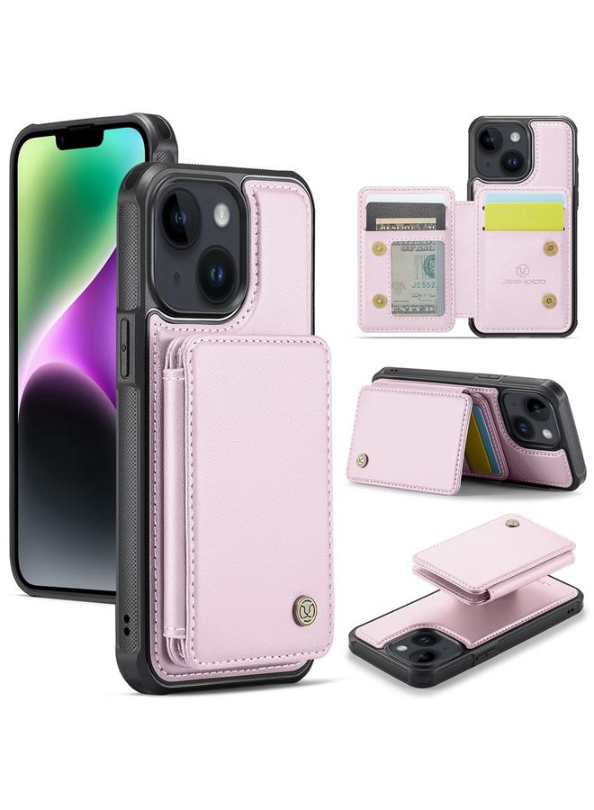 The Bros Case For iPhone 14 J05 Business Magnetic Style RFID Leather Phone Case