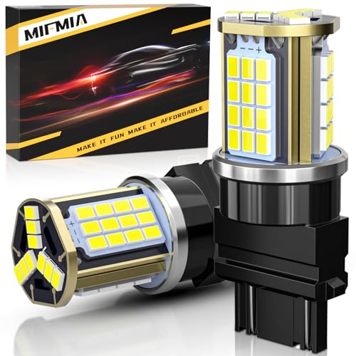 MIFMIA 3157 LED Bulb for Reverse Lights, High Power 45-SMD LED Chips 500% Brighter 3156 3056 3057 4157 3047 4057 3457 for Backup Reverse Tail Parking Brake Lights, White (Upgraded, Pack of 2) - Image 1