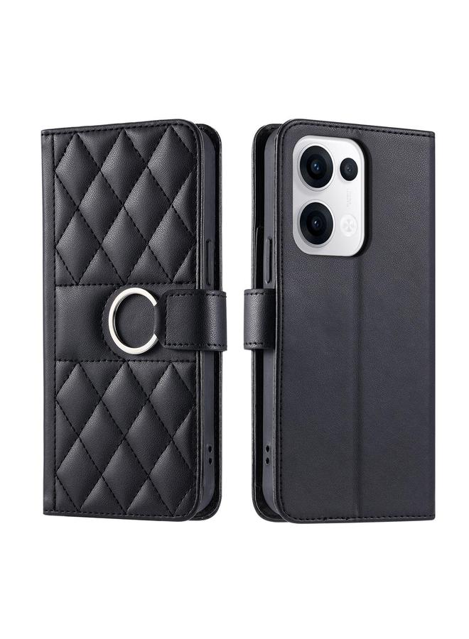 اس-توب جراب لهاتف OPPO Reno13 5G جراب هاتف جلدي مع مشبك حلقي على شكل معين - Image 1