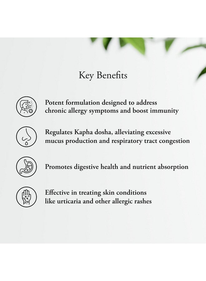 Sitaram Ayurveda Allerkhand Herbal Ayurvedic Tablet 50Nos (Pack of 2) | Kerala Ayurvedic Immunity Booster for Adults & Children with Anti-inflammatory & Antihistaminic Action of Turmeric Curcumin. - Image 2