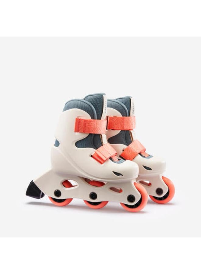 OXELO Kids' Inline Skates 9/11 Learn 100 - Beige  - Image 2