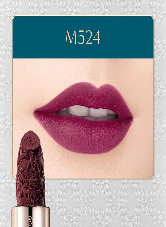 FLORASIS Blooming Rouge Porcelain Lipstick (M524 Shadowed Cranberry) - Image 4