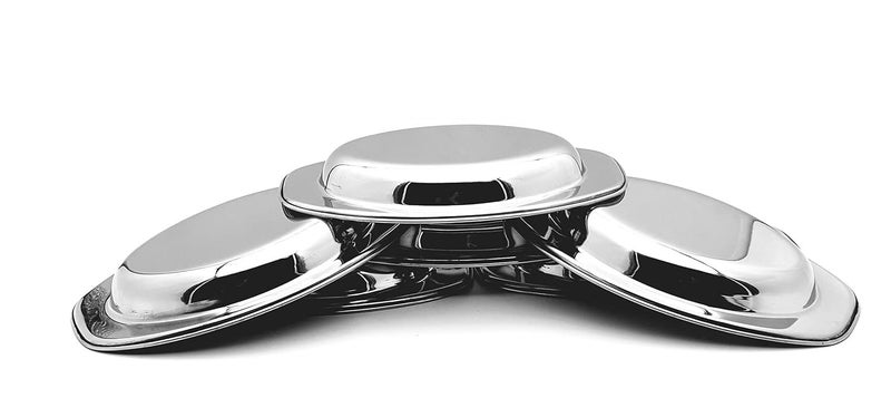 Dynore Stainless Steel Oval Serving Plate - Set of 6 Pcs - Image 4