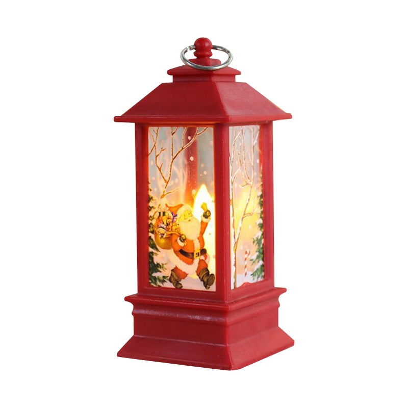 Christmas Snow Globe Lantern Hang-ing Lamp LEDs Warm Night Light Batter-y Operated for Home Ornamnet Gifts - Image 1
