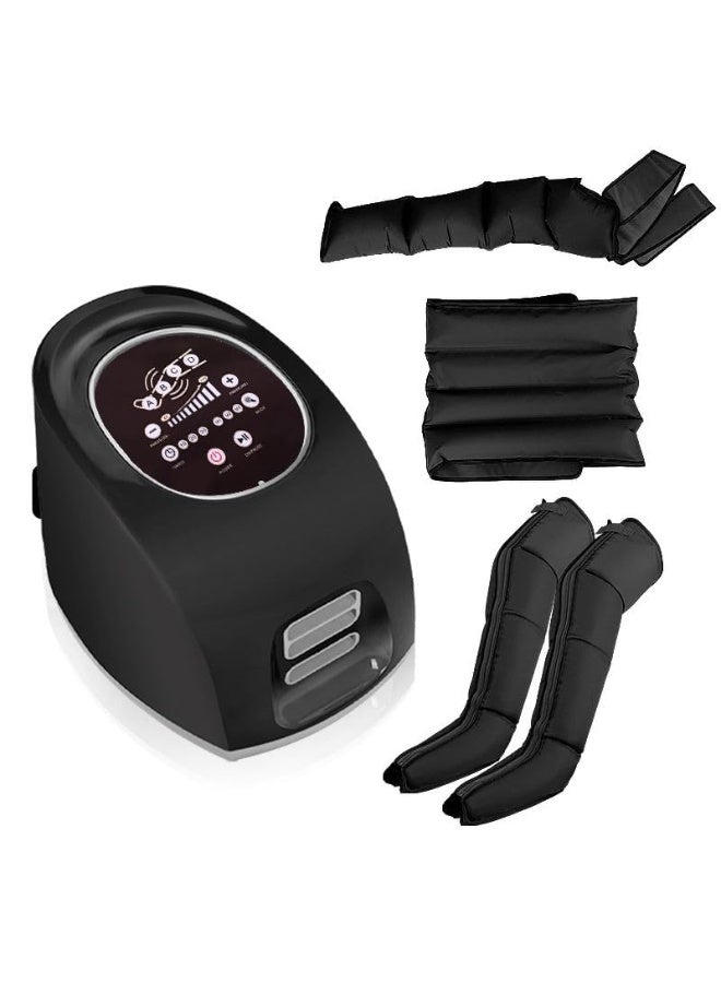 PHYSIOTREX Air Compression Leg Massager with Handheld Controller, Black - Image 1