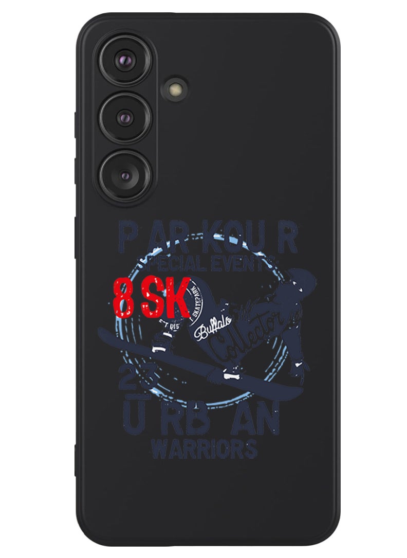 Theodor - Protective Slim Fit Case Liquid Silicone Cover with Full Body Protection Anti-Scratch Shockproof Case For Samsung Galaxy S24 (Black) - Parkour special events - Image 1