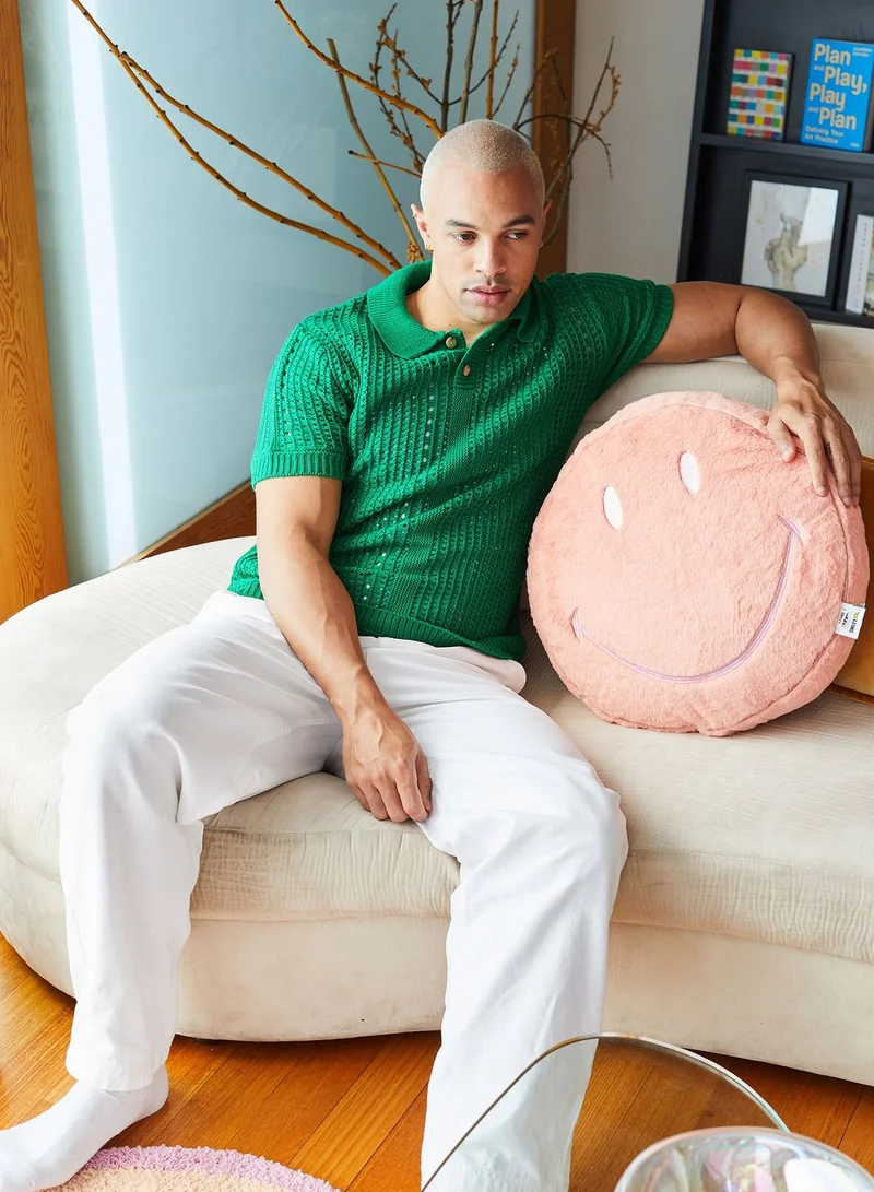 Typo Plush Smiley Cushion