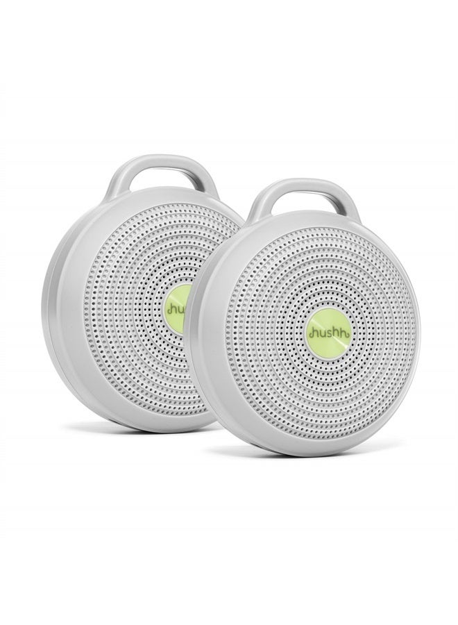 marpac آلة الضوضاء البيضاء المحمولة يوجاسليب هاشه للأطفال، 3 أصوات مهدئة وطبيعية مع تحكم في الصوت، مدمجة للاستخدام أثناء التنقل والسفر، قابلة للشحن عبر USB، مشبك آمن للأطفال وقفل للأطفال، رمادي، 2 عدد - Image 1