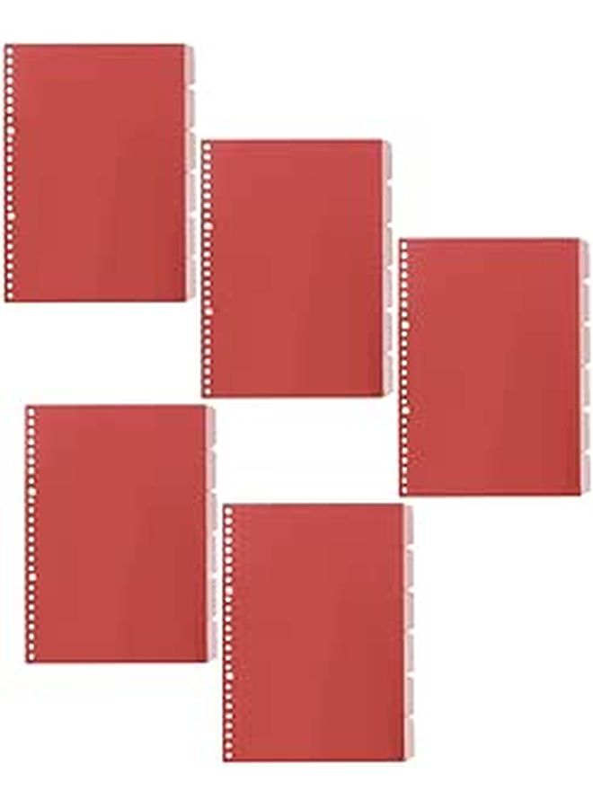 فواصل بلاستيكية قديمة طراز B5 مع ألسنة، 5 قطع، لتنظيم دفاتر المدرسة والمكتب - Image 1